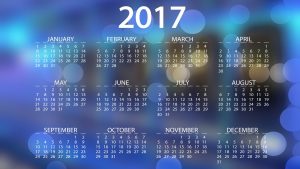 2017 Calendar Wallpaper 4K 5K Background