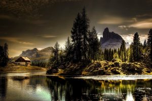 Croda da Lago Dolomites Wallpaper
