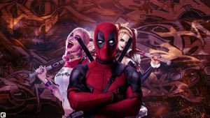 Deadpool and Harley Quinn 4K Wallpaper