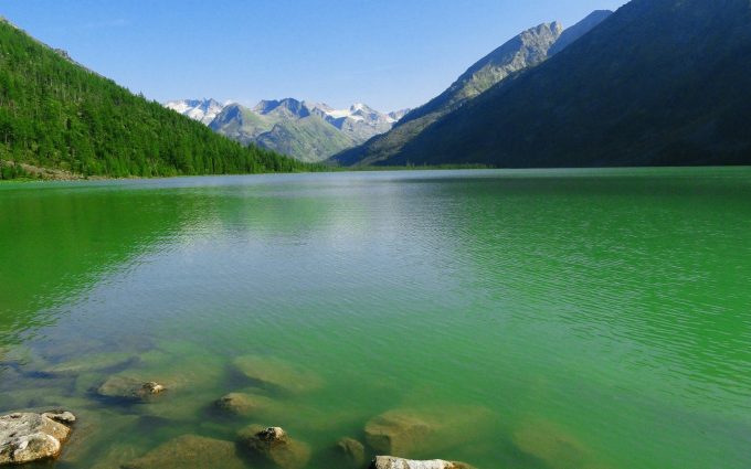 green water lake wallpaper background
