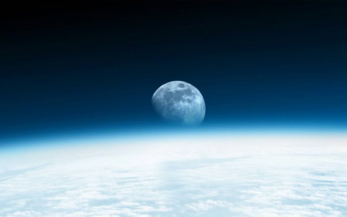 moon from space wallpaper background