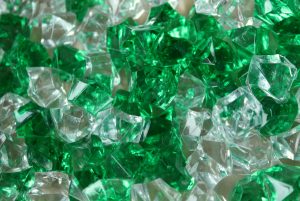 Pebbles Crystals Green 4K Wallpaper